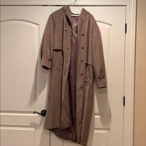 AB2 taupe trench coat